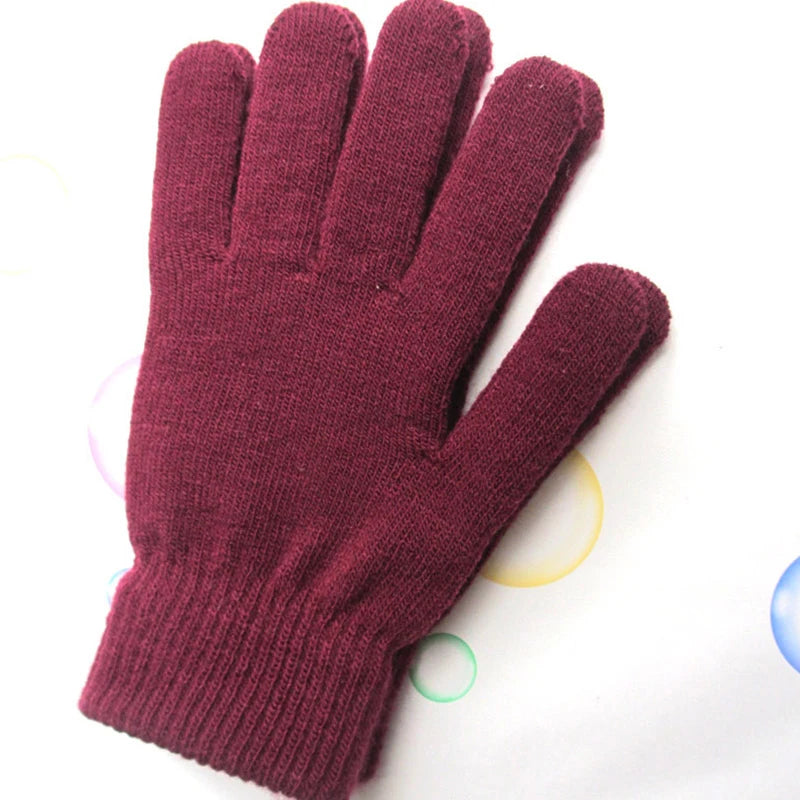 Women Knitted Gloves Autumn Hand Warmer Winter Thicken Full Finger Mittens Short Wrist Warm Gloves Unisex Outdoor Gloves