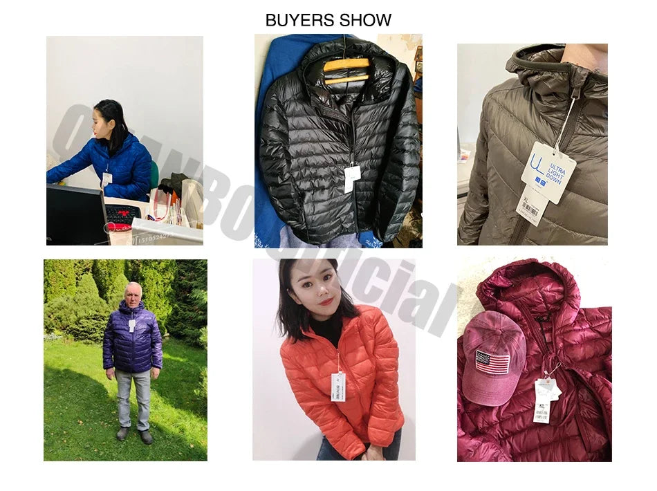 2024 New Arrivasl Men's Ultra Lightweight Packable Down Jacket Autumn Spring Winter Water and Wind-Resistant Breathable Coat