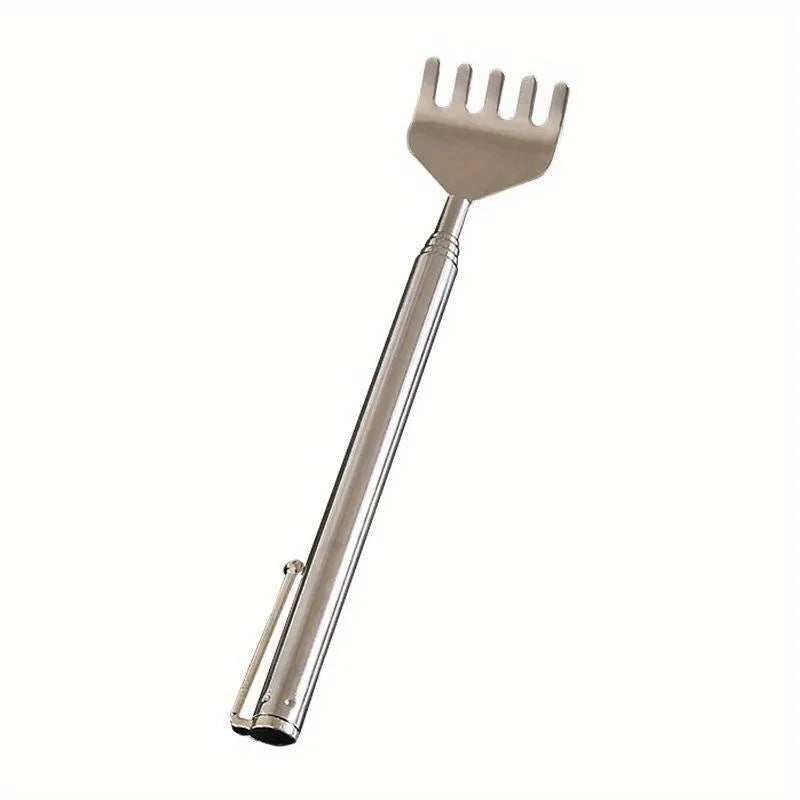 Stainless Steel Retractable Back Scratcher - Extendable Itch Relief Tool with Non-Ticking Scratching Artifact, Portable Back Rak