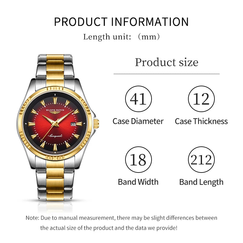 High end business men's quartz watch, fashionable and versatile watch, Valentine's Day gift for boyfriend