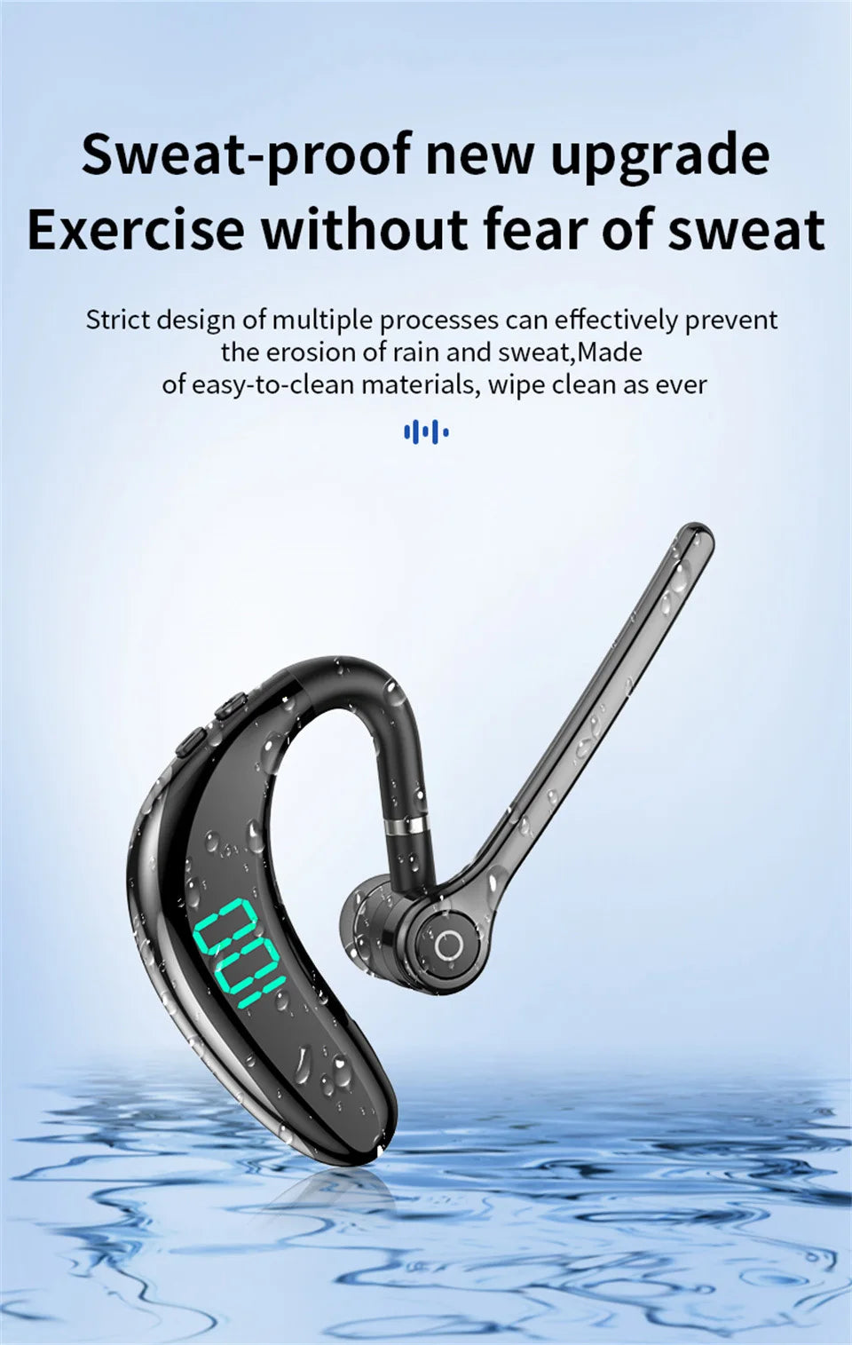 Wireless Bluetooth Headphones With Microphone Earphones Handsfree Noise Canceling Headset For Talking Business Driving Audifonos