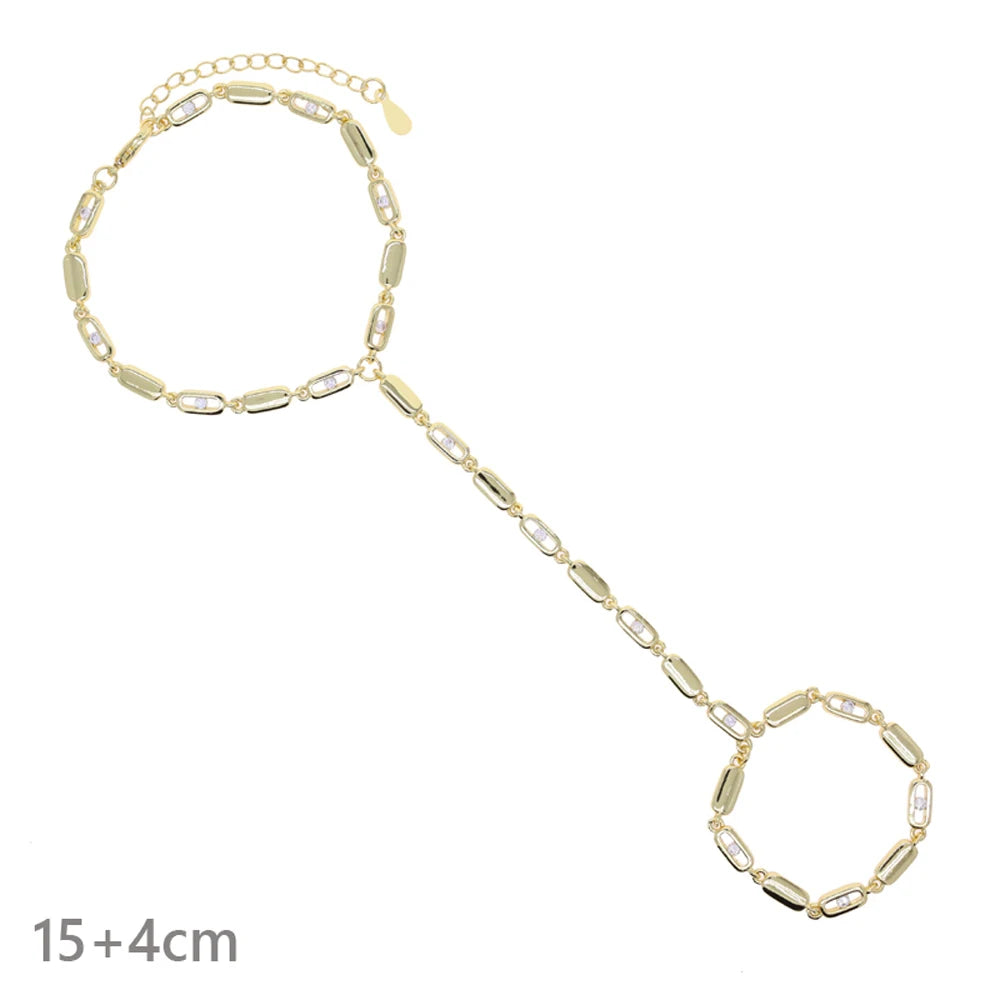 New Iced Out Oval CZ Choker Bracelet Silver Color Bling Lariat Long Bar Round Stone Long Tassel Bangle Women Jewelry