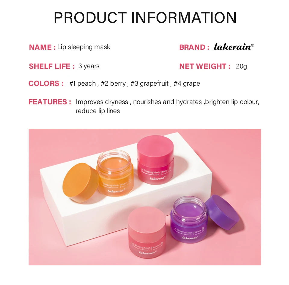 Lip Sleeping Mask Nourishing Overnight Lip Treatment Vitamin C Moisturizer Butter Hydrating Dry Flaky Lips Skin Care