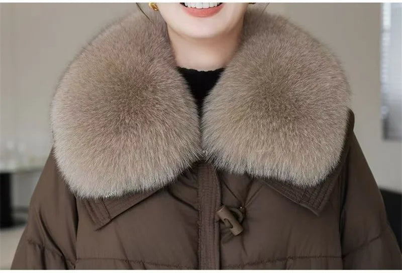 2024 New Loose Ladies Cropped Jacket Winter Woman Parka Overcoat Korean Fashion Female Ultra Light Warm Coat