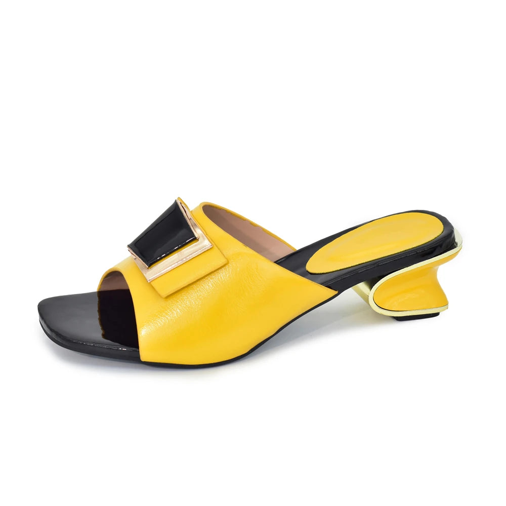 New Arrival 2025 Spring Autumn Women Pumps Sexy Buckles High Heels Shoes Italian In Women High Quality African Wedding Shoe