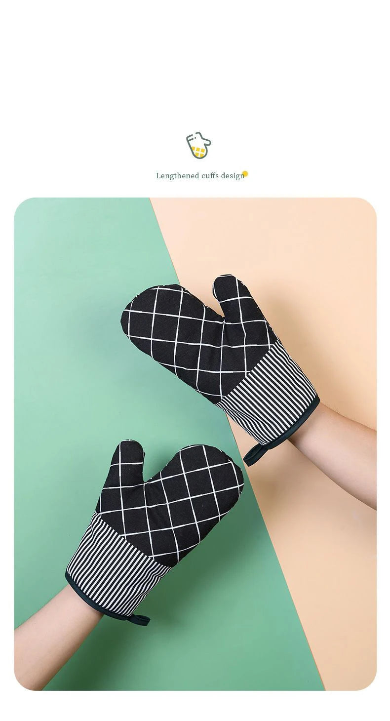 GIANXI Household Microwave Mitts Anti-scald Heat Resistant Insulation Oven Gloves Barbecue Stove Oven Mitts Kitchen Utensil