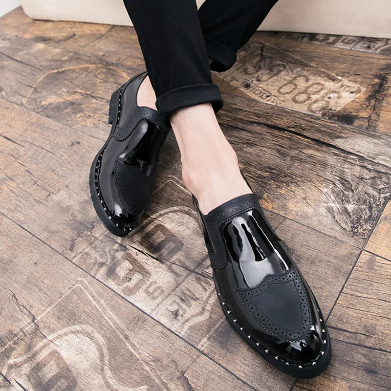 Size 38-48 Classic Men Loafers Men Casual Comfortable Fashionable Small Leather Shoes European American Elegant Brand Shoes