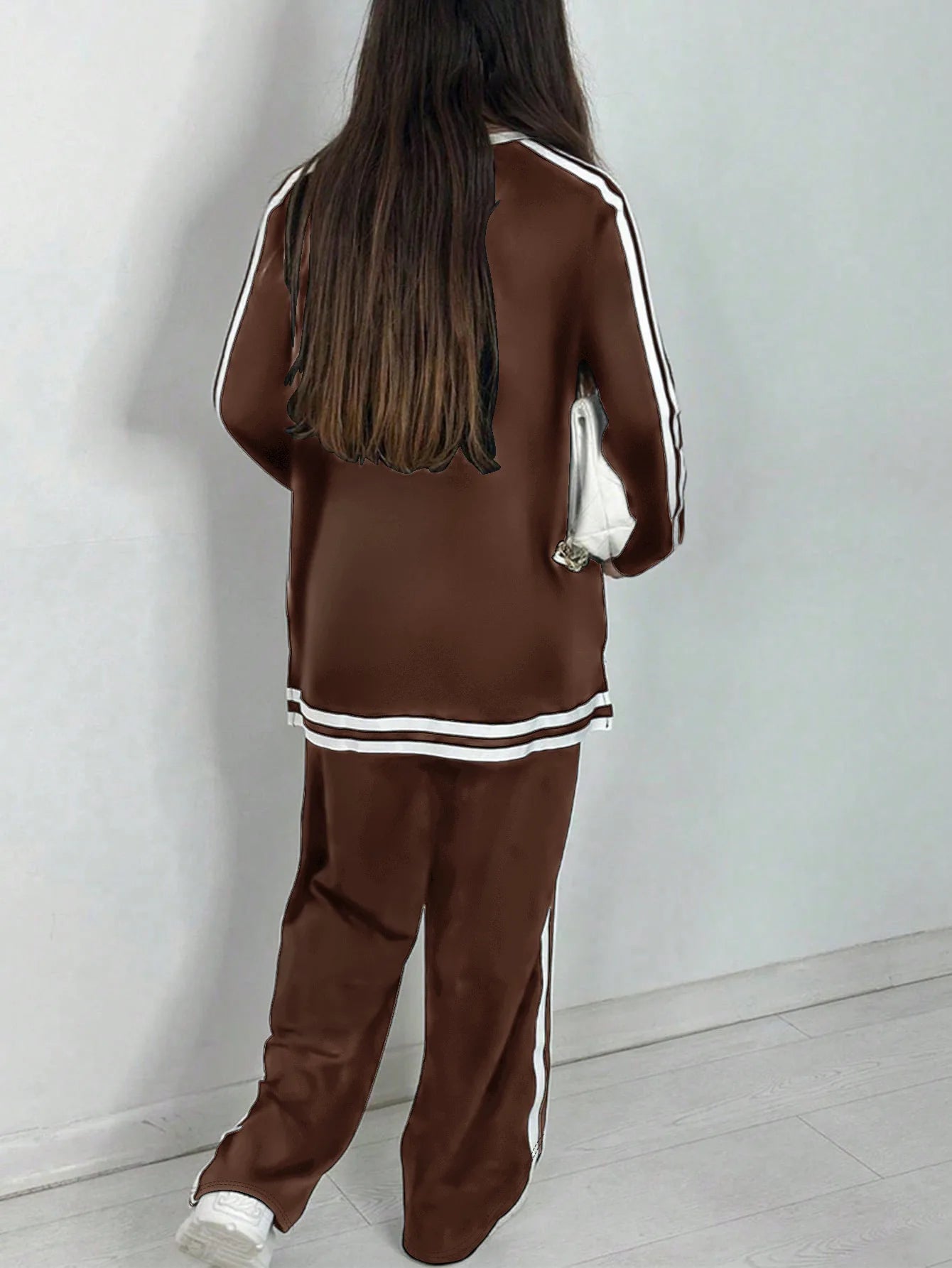 2025 Women's Sweat Suit Spring Autumn New Leisure Clothing Fashion Elegant Tops T-shirt Pants 2 Two Piece Set For Women