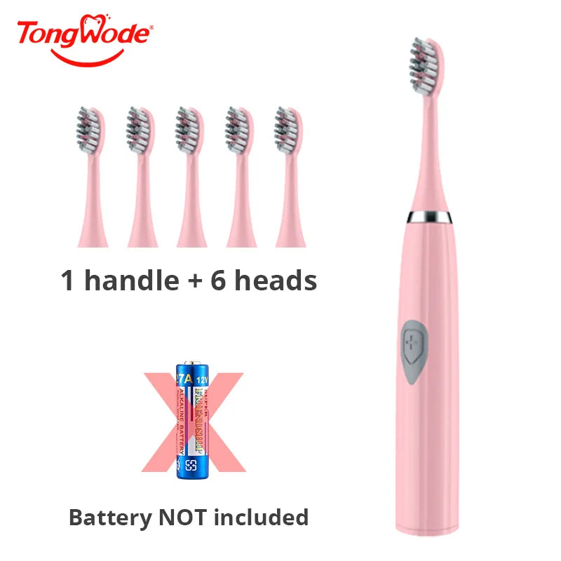 Tongwode Electric Toothbrush for Adults Soft Bristle Portable Battery E802 Endurance IPX6 Waterproof Intelligent Effective