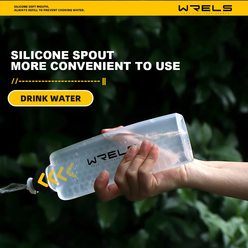Upgraded Curved Sports Water Bottle with Easy Grip Running Cycling Belt Pack Fitness Hydration