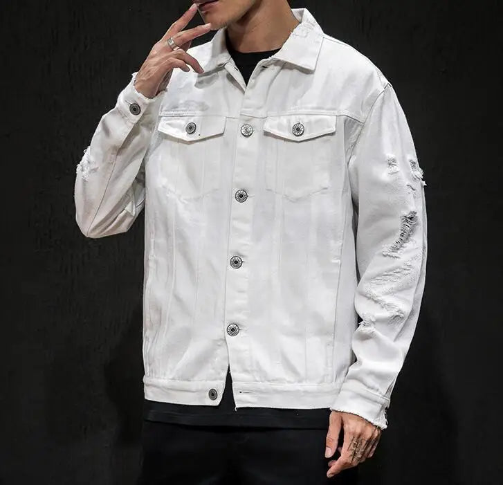 Spring Autumn Men's Denim Jackets Streetwear Casual Cotton Classic Slim Jeans Coat Male Clothes Cowboy Jacket