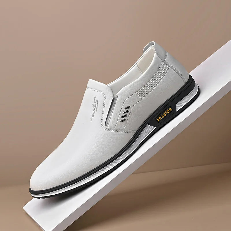 Large Size Spring Autumn New Business Office Casual Men's Shoes Fashionable and Versatile Flat Bottomed Sleeve Mouth Men's Shoes