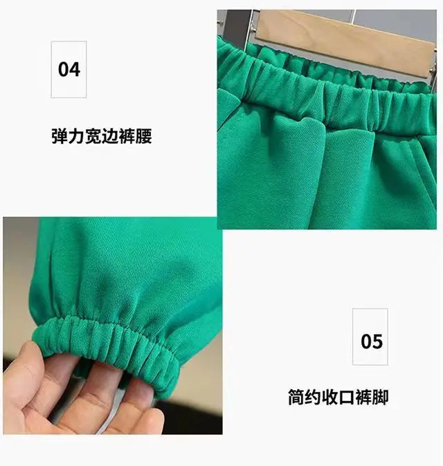2 3 4 5 6 7 8 9 Y Children's Autumn Set 2023 New Fashion Korean Edition Boys and Girls' Long Sleeve Sweater Pants Two Piece Set
