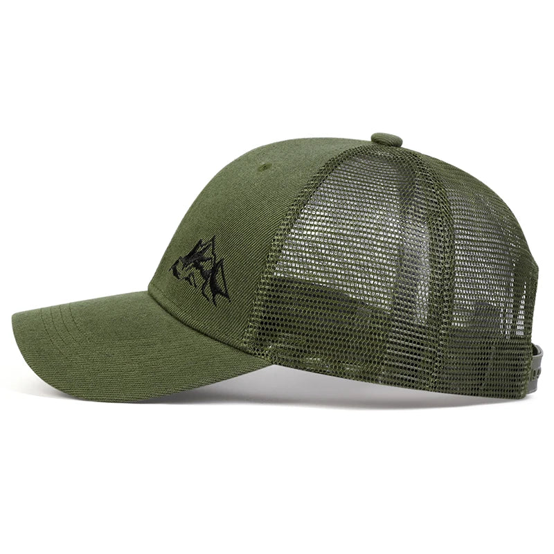 Unisex Mountain Range Embroidery Baseball Net Caps Spring and Summer Outdoor Adjustable Casual Hats Sunscreen Hat