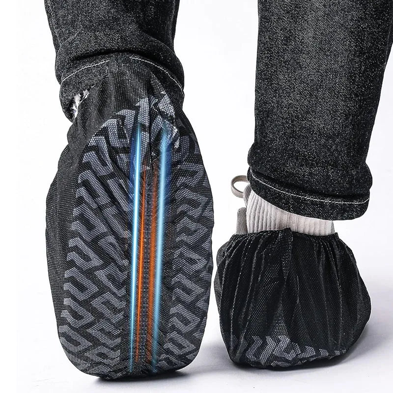 Shoe Covers Disposable Non-Slip Non-Woven Fabric Boot Covers for Indoors Breathable Slip Resistant Durable Boot&Shoes Cover