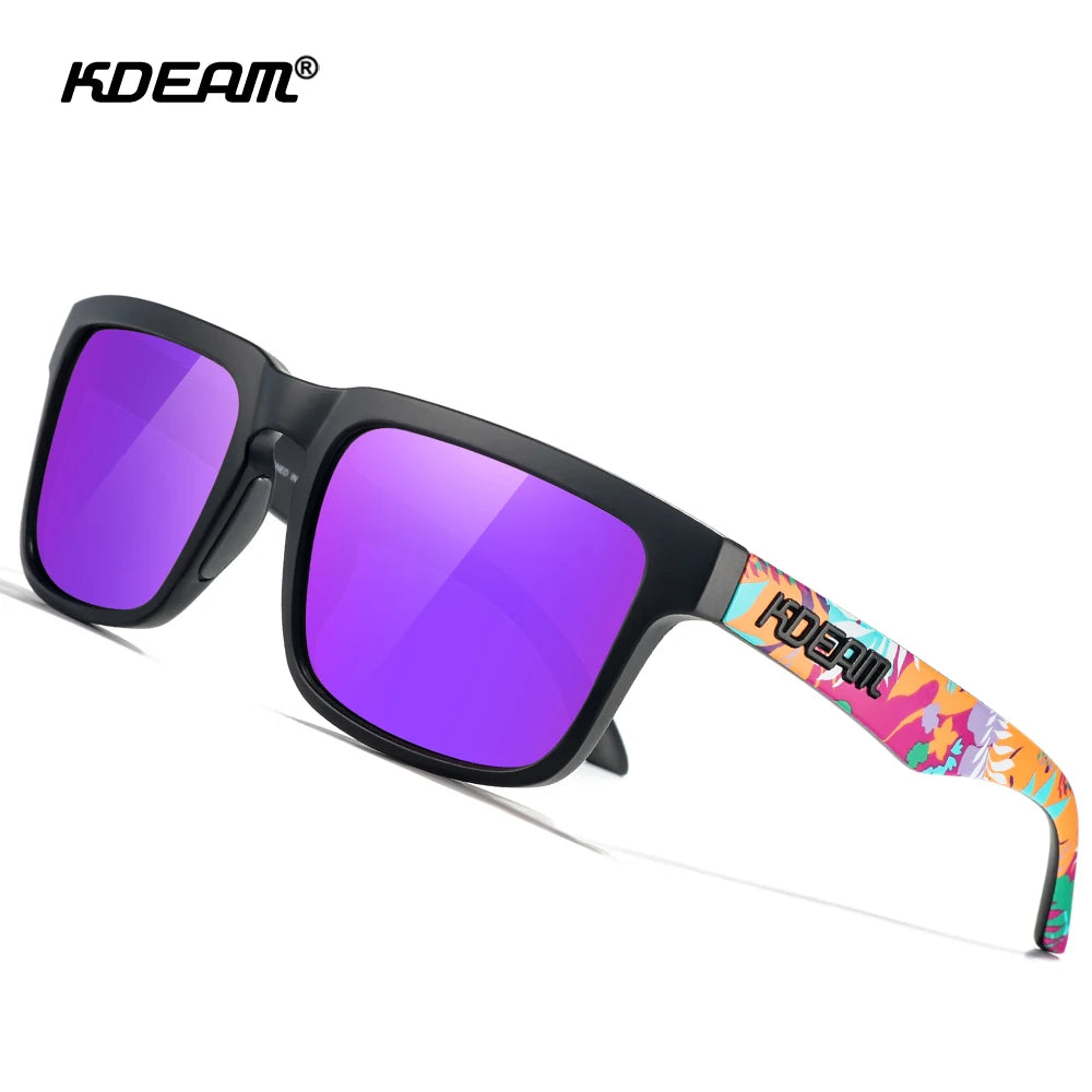 KDEAM Sleek Square Style Suits For Women And Men Fishing Sunglasses Polarized Vibrant Colors Three Dimensional Sunglass