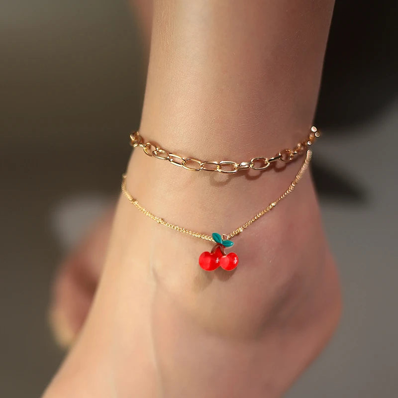 Bohemian Handmade Beads Anklets Embroidery Braided Ankle Bracelets Summer Beach On Leg Foot Chain Female Girls Jewelry Gifts