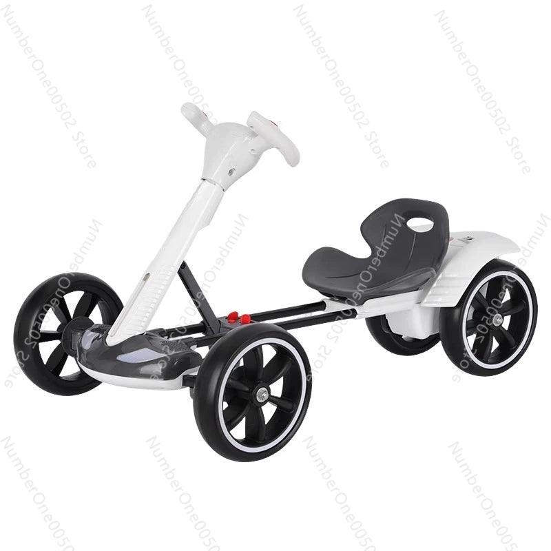 Children's electric kart electric four-wheeler foldable adults can sit in a portable children's car