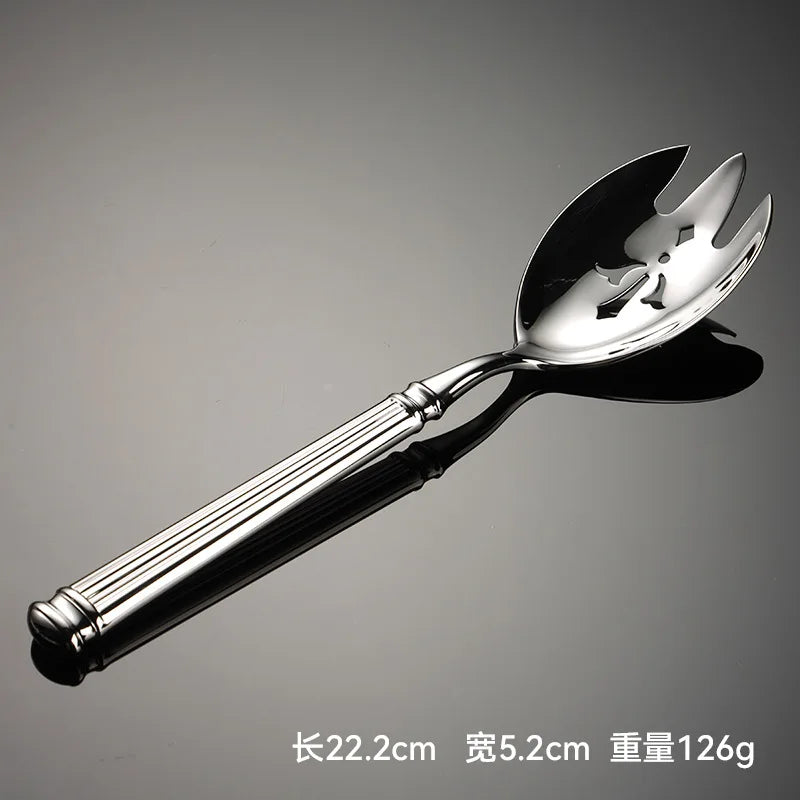 High Value 420 Stainless Steel Roman Cutlery Set Public Spoon Fork Knives Silverware Western Hotel Table Decoration Luxury Gift