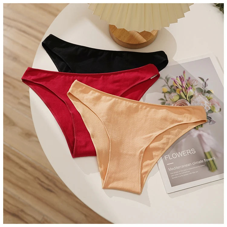 Meet'r Comfortable Cotton Underwear for Women Breathable Low Waist Panties, Seamless Lingerie Oversize Yoga Shorts