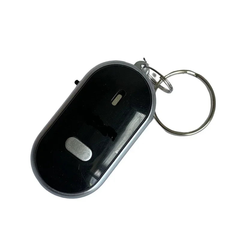 Anti-Lost Key Finder Keyring Flashing Beeping Alarm Key Locator Sound Control Smart Finder With LED Whistle Women's Men's Gift