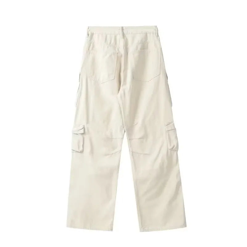 TARUXY Multiple Pockets Cargo Pants For Women Loose High Waist Fashion Sweatpants Women's Baggy Streetwear Pant Woman Trousers