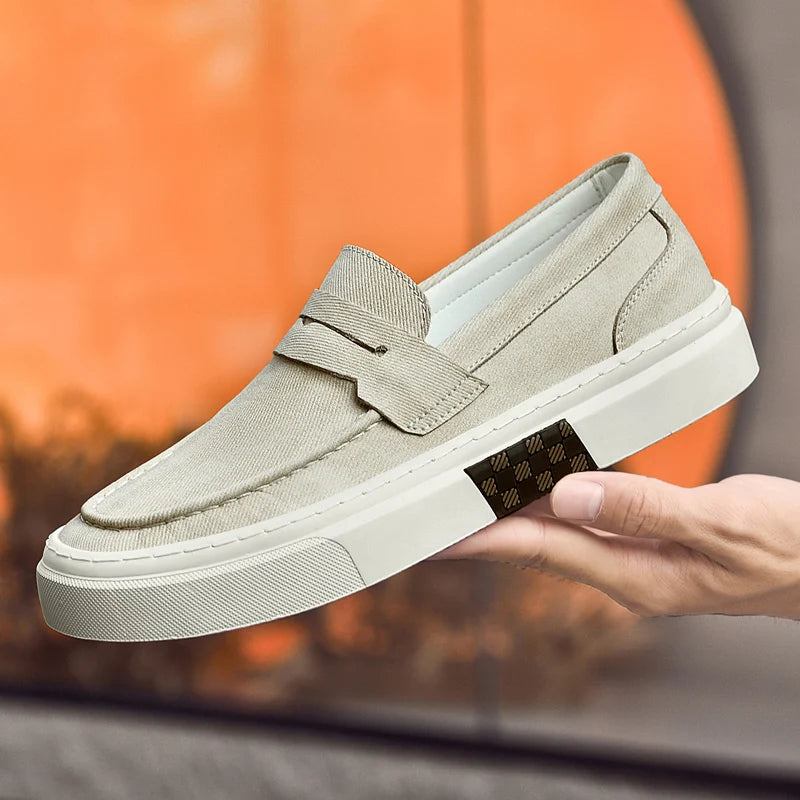 Designer Brand Men's Loafers Green Casual Shoes Men's Lightweight Soft Soled Walking Flat Shoes Brown Luxury Sneakers for Men