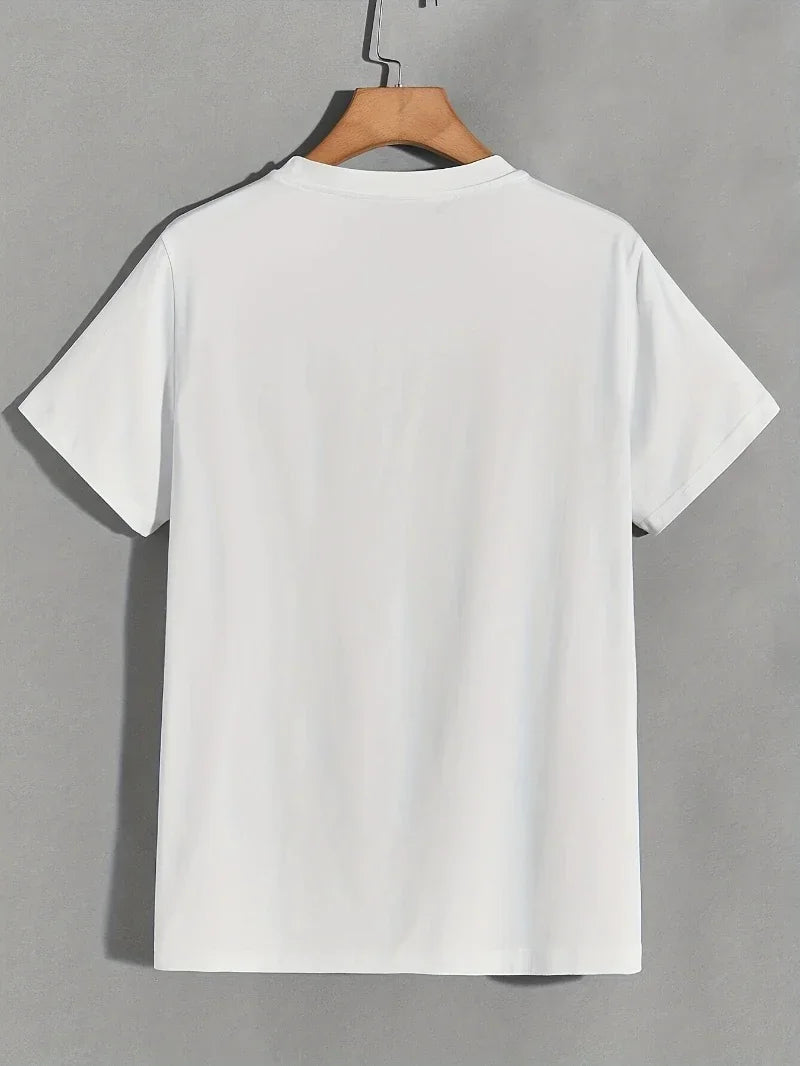 Fashionable and trendy men's and women's T-shirts, street hip-hop, spring and summer tops, printed outdoor short sleeves