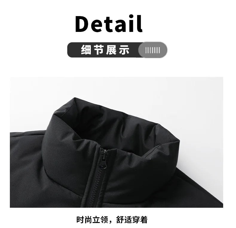 High End Clothing Men Padding Winter Brand Patchwork Designer Cotton Padded Oversized Jackets Male Windproof Coat Parka Overcoat
