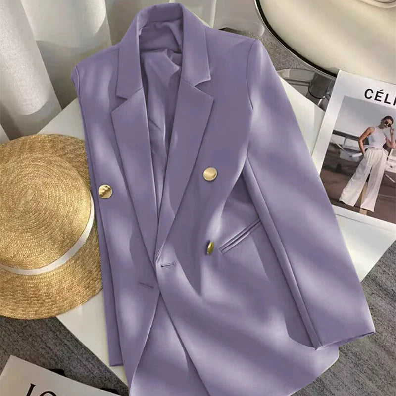 2025 Fashion New Women Suit Coat Elegant Casual Blazer Jacket Spring Autumn Office Ladies Clothing Basic Coat  Female Jacket