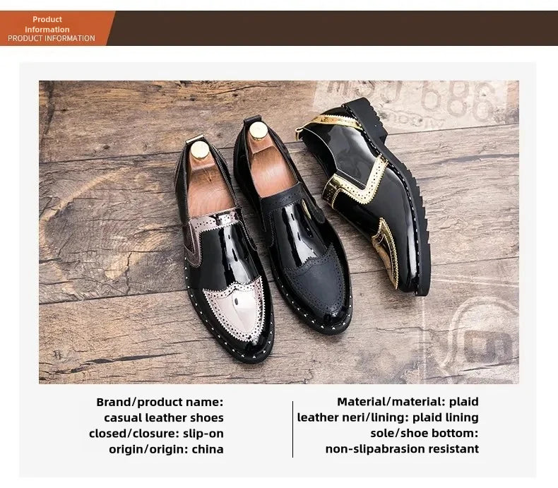 Size 38-48 Classic Men Loafers Men Casual Comfortable Fashionable Small Leather Shoes European American Elegant Brand Shoes