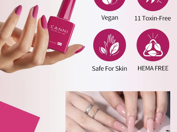 CANNI 6pcs/Lot HEMA FREE Gel Polish Colors Permanent Nail Varnish Set Long Lasting Manicure Base Pink Champagne Dreams Kit-2302