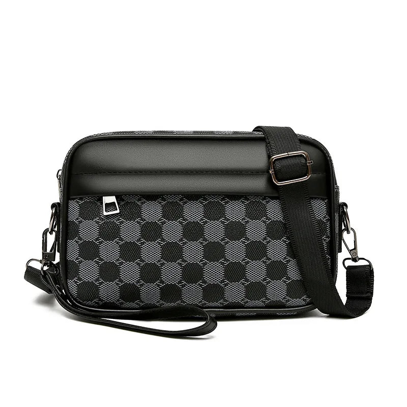 Top-quality PU Leather Men Waist Packs Business Crossbody Bags for Male Fashion Travel Storage Phone Shoulder Bags Clutch Bag