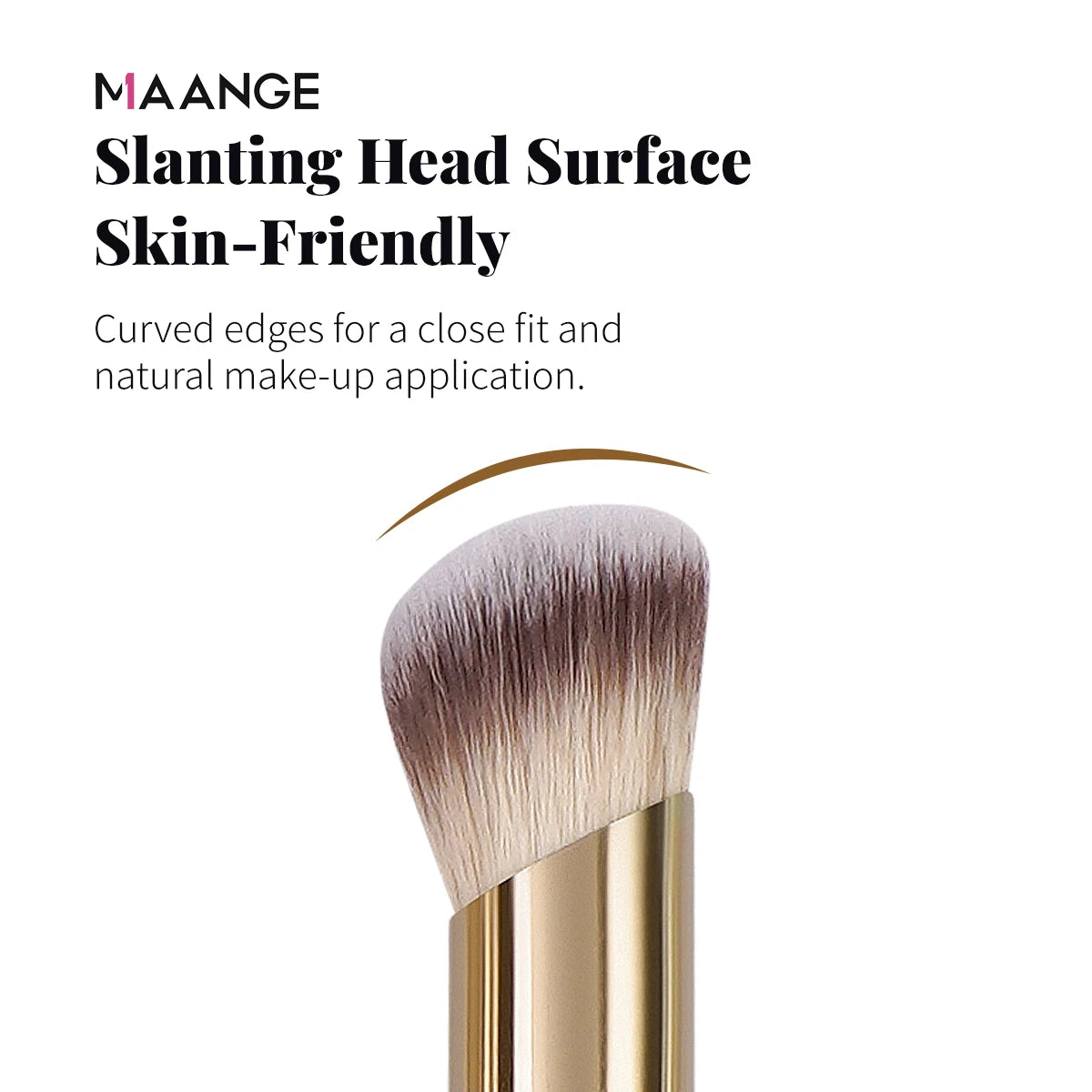 MAANGE 5 Pcs Makeup Brushes Powder Blusher Brush Foundation Makeup Brush Contour Brush Portable For Travel Valentine's Day Gift