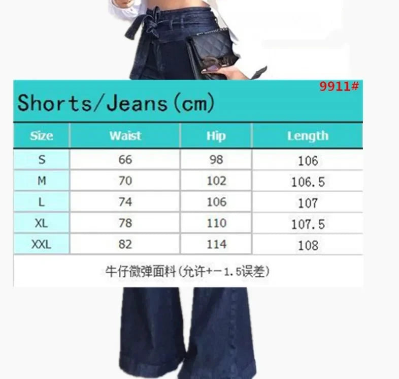 Jeans Women Denim Flare Pant Long Pants Straight Trousers Button Pocket High Waist Slim Fit Splice Casual Regular Autumn 2024