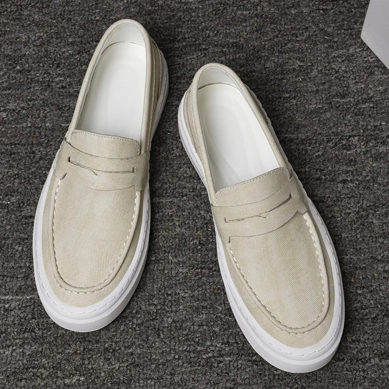 Designer Brand Men's Loafers Green Casual Shoes Men's Lightweight Soft Soled Walking Flat Shoes Brown Luxury Sneakers for Men