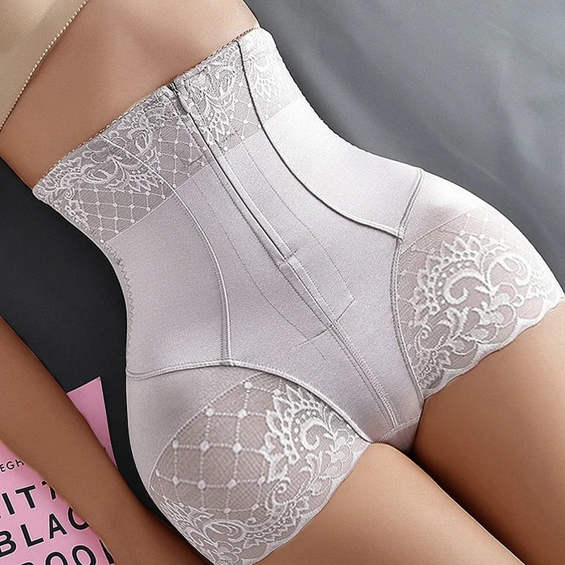 New Tummy Control Panties Women Zipper Body Shaper High Waist Shaper Pants Seamless Shapewear Postpartum Panties
