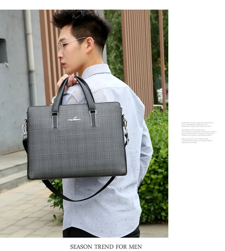 Business Men's Handbags Office Male Executive Briefcase Large Luxury Tote Laptop Bag for Man 2024 Shoulder Messenger Designer