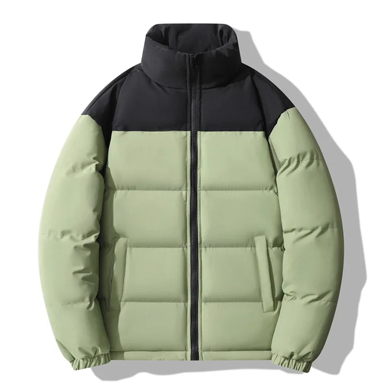 High End Clothing Men Padding Winter Brand Patchwork Designer Cotton Padded Oversized Jackets Male Windproof Coat Parka Overcoat