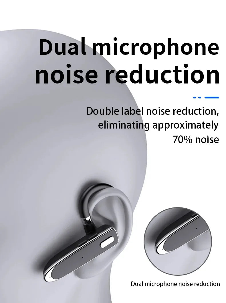 Wireless Bluetooth Headphones With Microphon Earphone ENC Noise Cancelling Handsfree Talking Headset Busines Auriculares Driving