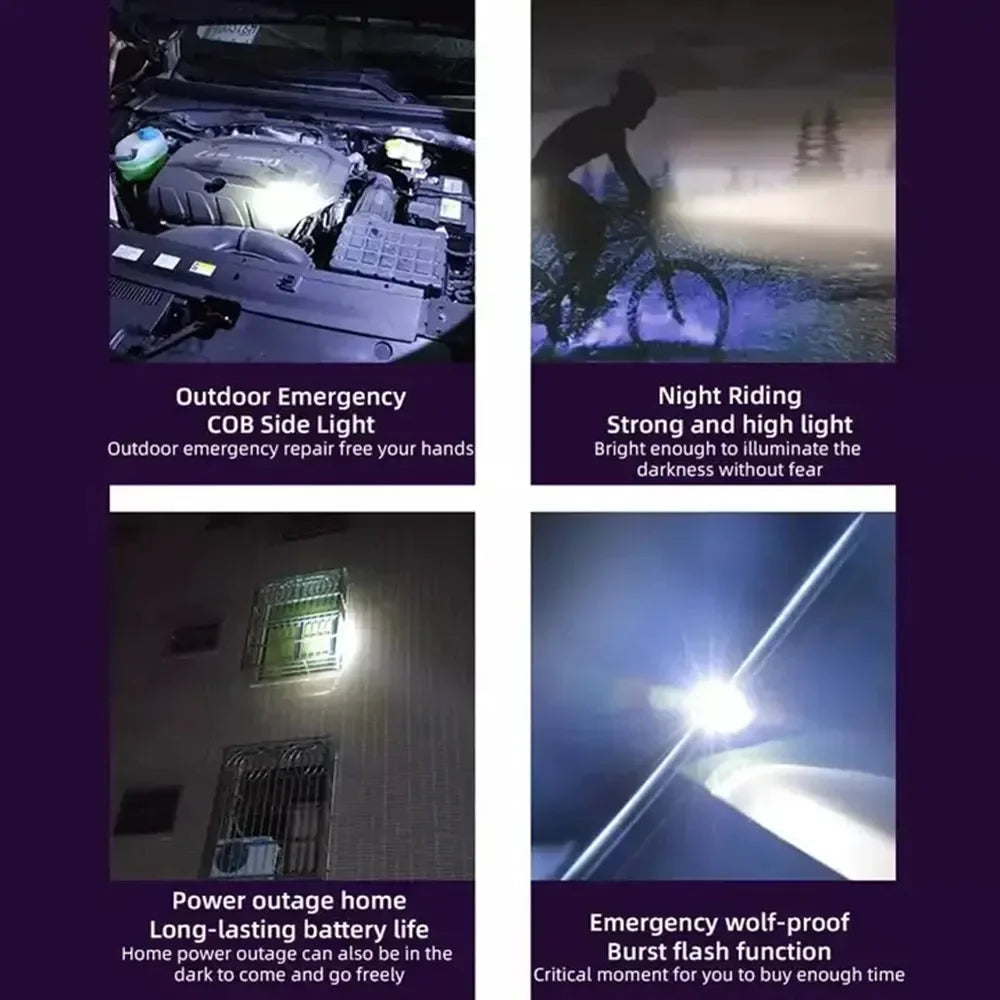 1PC Multi-function Solar LED Flashlight Outdoor Long Range Torch Emergency Power Bank LED Solar Flashlight olight torch