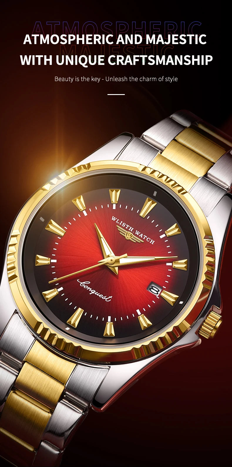 High end business men's quartz watch, fashionable and versatile watch, Valentine's Day gift for boyfriend