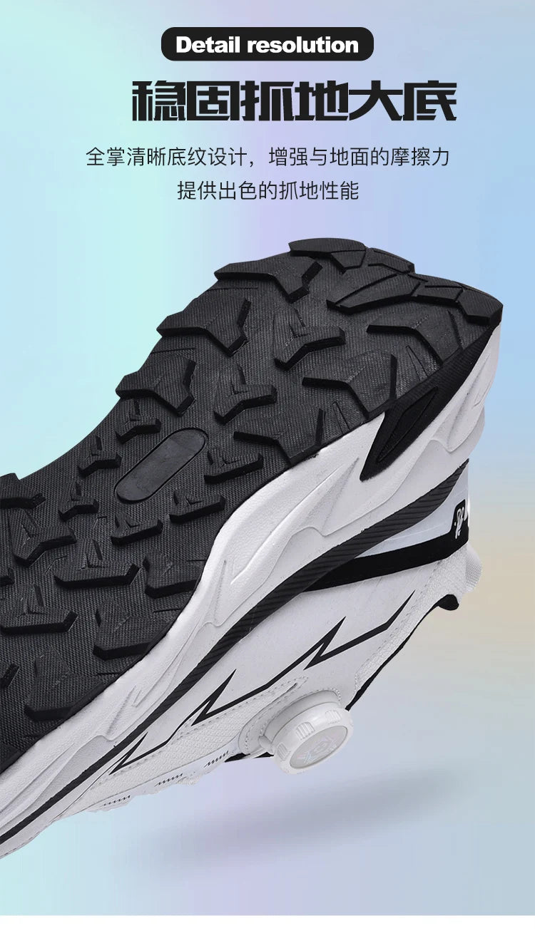 Spring Summer Large Rotating Buckle Mesh Breathable Sneakers Men's Running Shoes Fashion Casual Shoes 39-48
