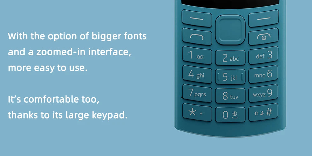 New Nokia 105 4G 2023 Feature Phone Dual SIM 1.8 Inch Bluetooth 5.0 1450mAh Long Standby Time Flashlight FM Radio Call Recording