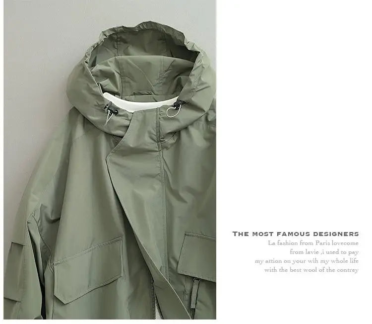 Spring Autumn Windbreak Jackets Men Japanese Vintage Fashion Three-dimensional Hoodie Loose Male Coat Bomber Jacket Men Clothing