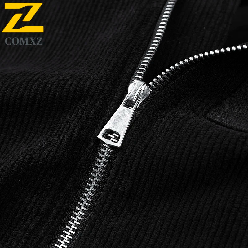 Men's Baseball Suit Spring and Autumn Fashion Loose Corduroy Trendy High Street Stand up Collar Coat Men Versatile Flying Jacket