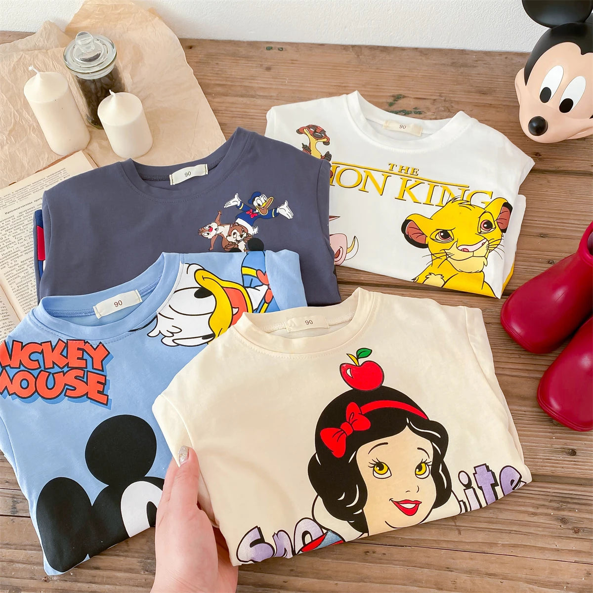 Summer Children's Cartoon Printed T-shirt Short Sleeved T-shirt Casual Sportswear Fashionable Short Sleeved Children's Clothing