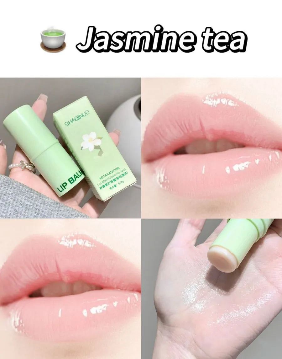 3-Color Lip Balm - Osmanthus, Jasmine Tea, and Grape Scents ,lip care, hydrating and nourishing