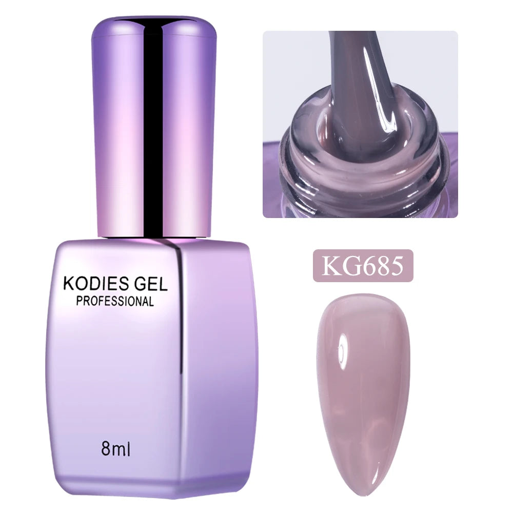 KODIES GEL New Gel Nail Polish 8ML Jelly Autumn Winter UV Semi Permanent Milky White Soft Nail Art Gels Varnish French Manicure