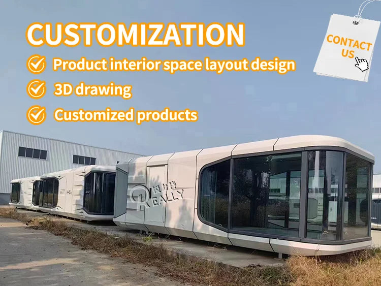 Prefabricated Space Capsule House Container Houses Customized Luxury Capsule Hotel  Tiny Houses